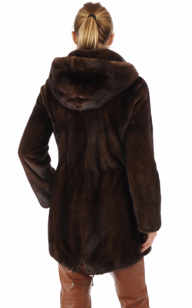 La Canadienne Veste Vison Marron Foncé