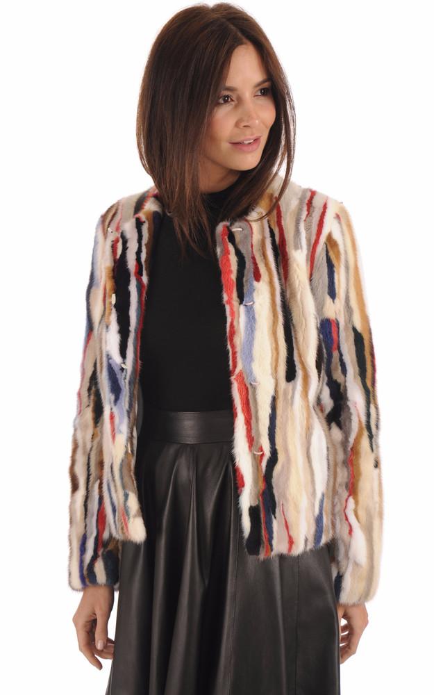 la canadienne Veste Vison Multicolor