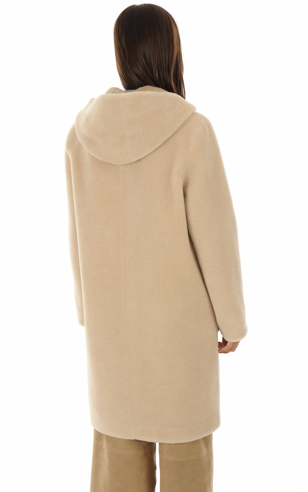 La Canadienne Manteau Laine Angelique Réversible Beige