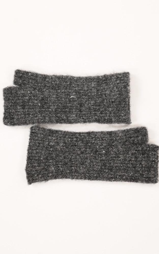 La Canadienne Mitaines Cocooning Alpaga Et Laine Grises