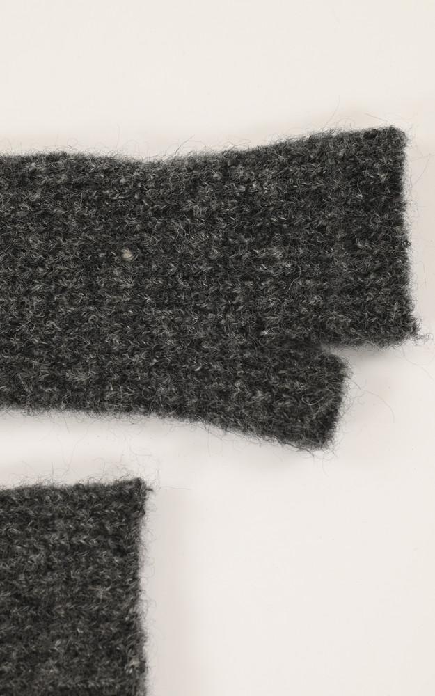 La Canadienne Mitaines Cocooning Alpaga Et Laine Grises