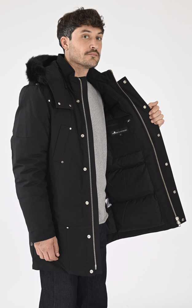 La Canadienne Parka Chaude Fourrure Mouton Stirling Noir