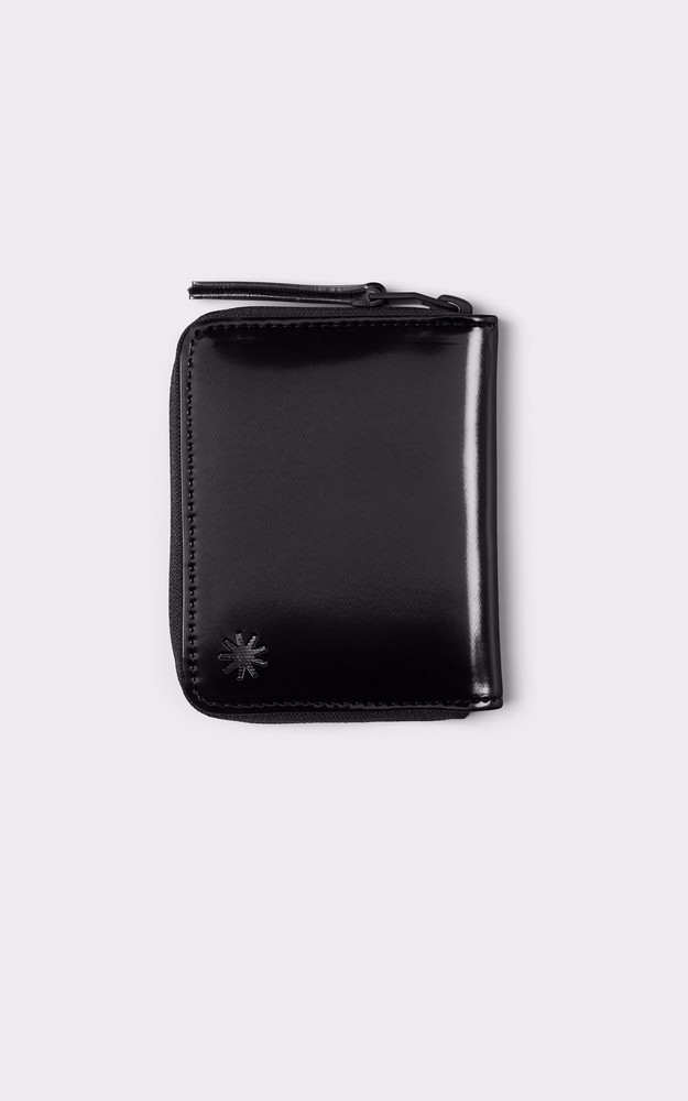 la canadienne Portefeuille Wallet mini noir brillant