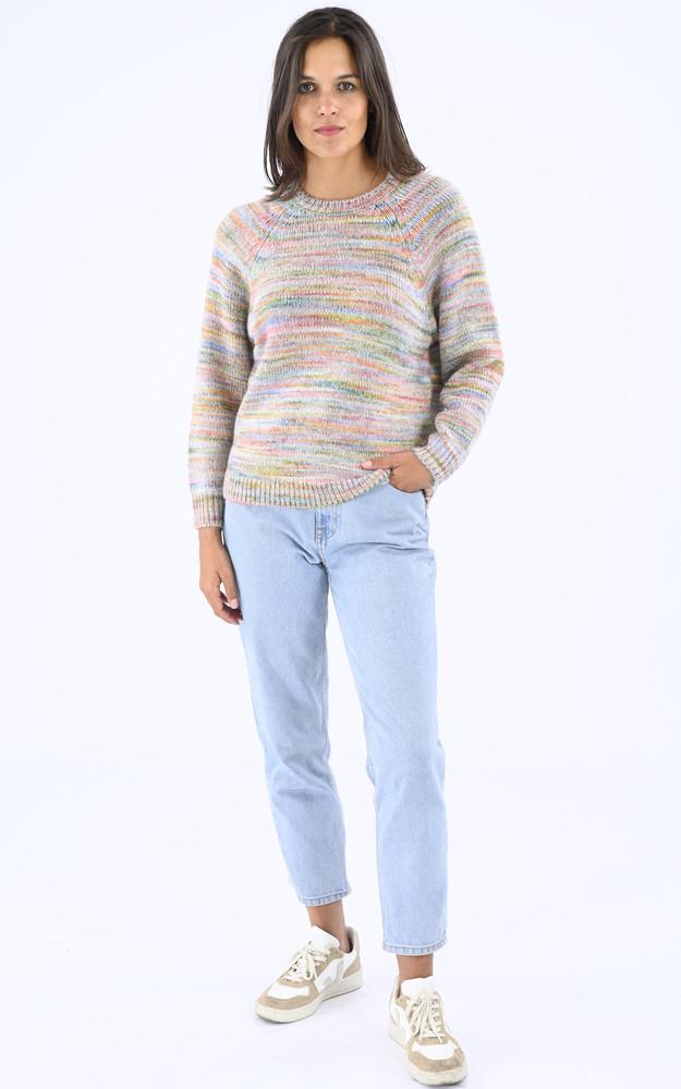 La Canadienne Pull Coton Et Laine Oversize Multicolore