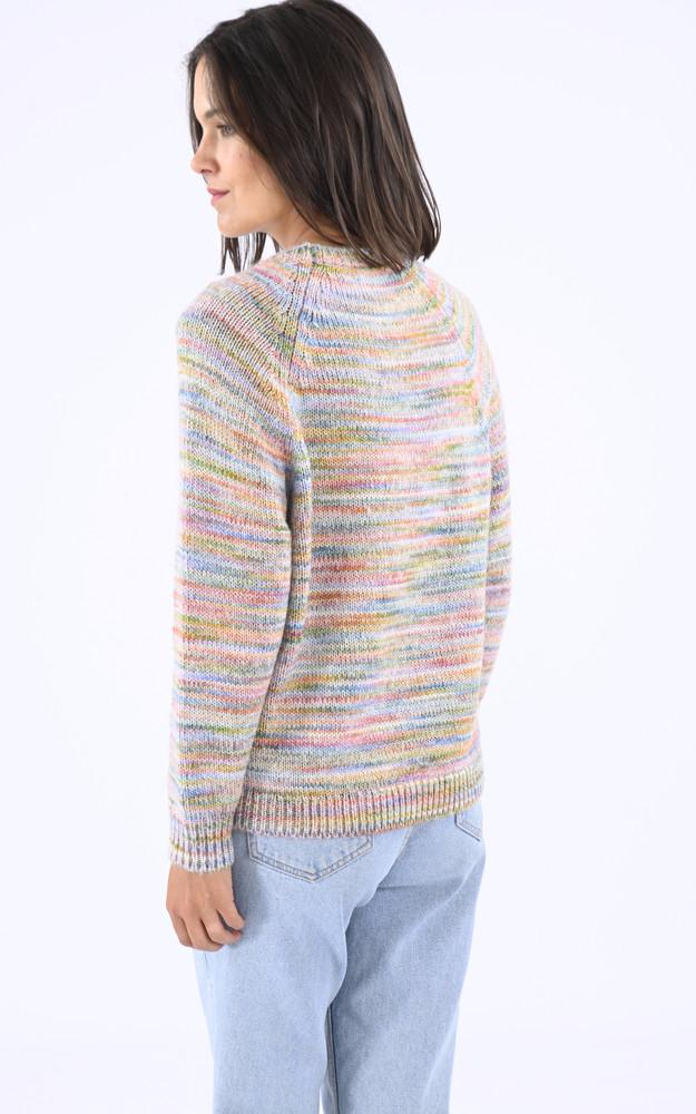 La Canadienne Pull Coton Et Laine Oversize Multicolore