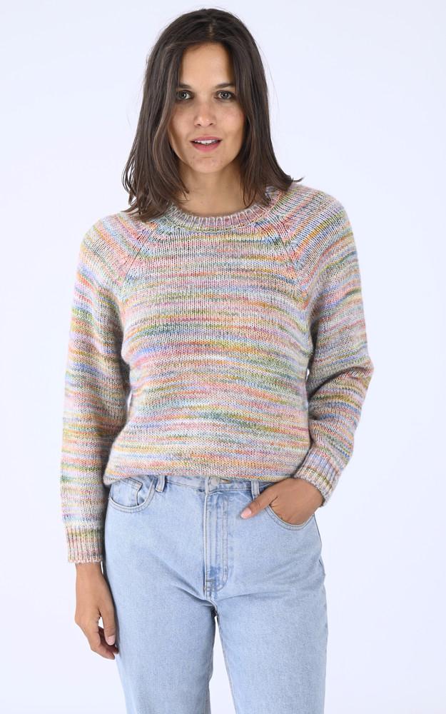 la canadienne Pull coton et laine oversize multicolore