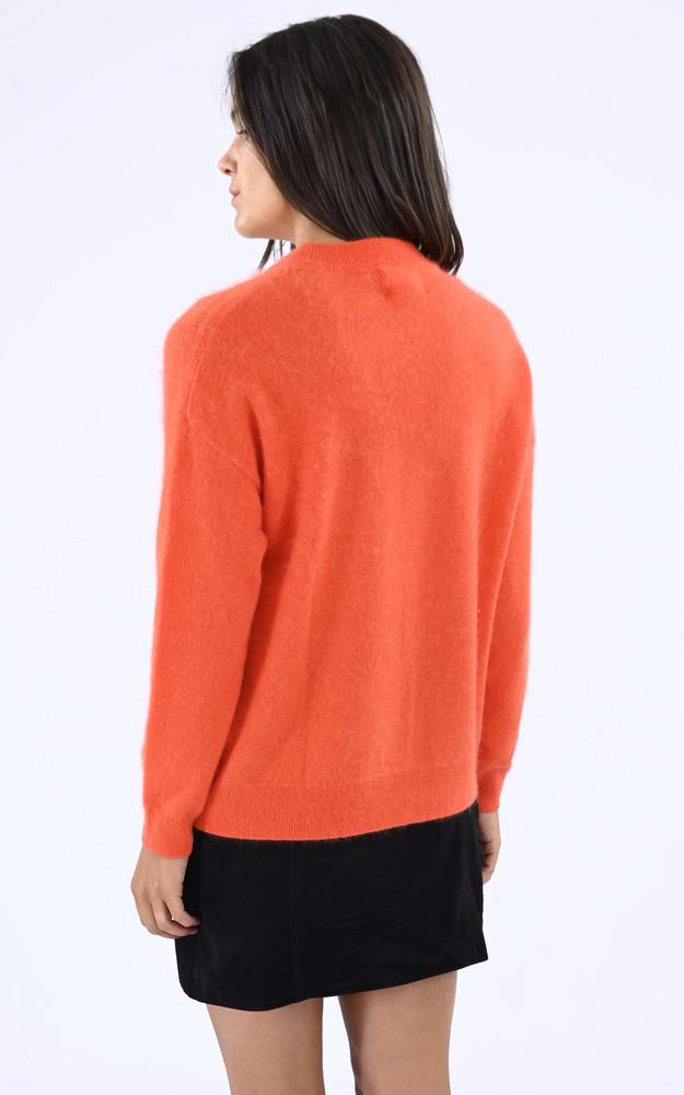 La Canadienne Pull Laine Et Cachemire Oversize Orange