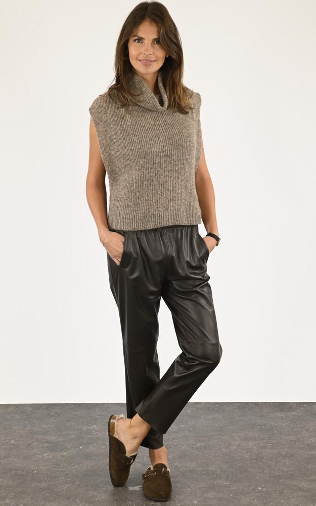 La Canadienne Pull Sans Manches Alpaga Et Cachemire Taupe