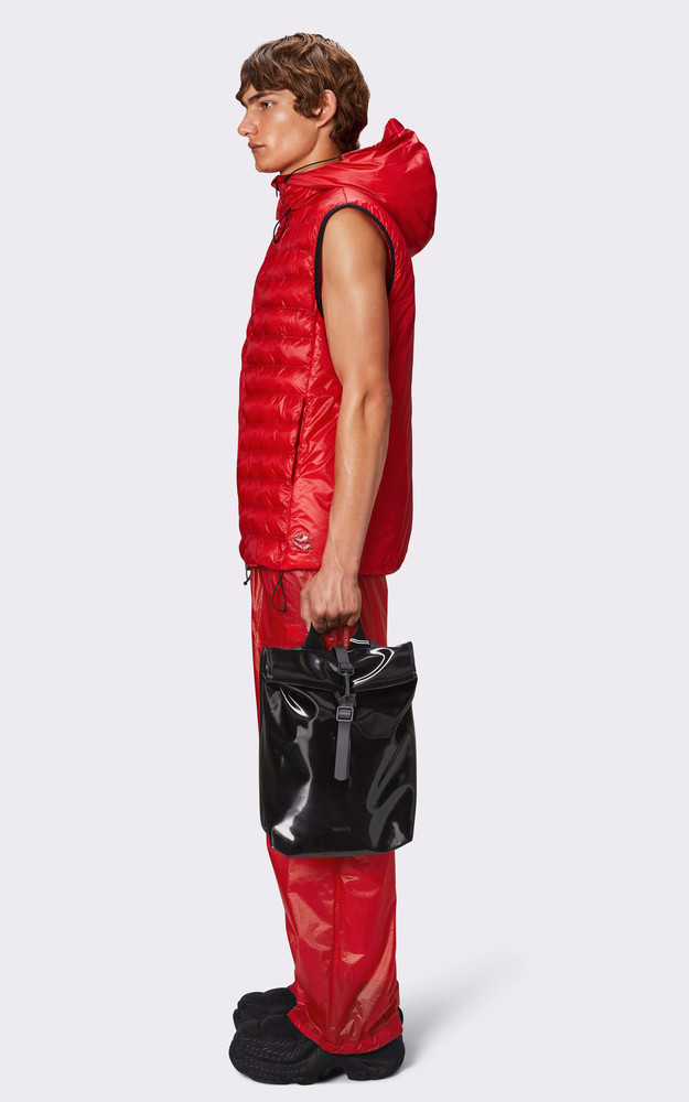 La Canadienne Sac à Dos Rolltop Rucksack Mini Noir Brillant