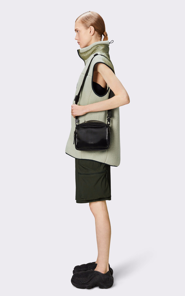 La Canadienne Sac Bandoulière Box Bag Noir Brillant