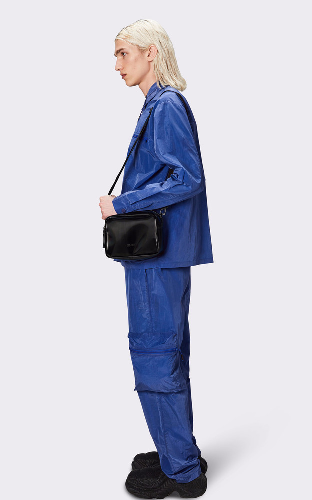 la canadienne Sac bandoulière Box bag noir brillant