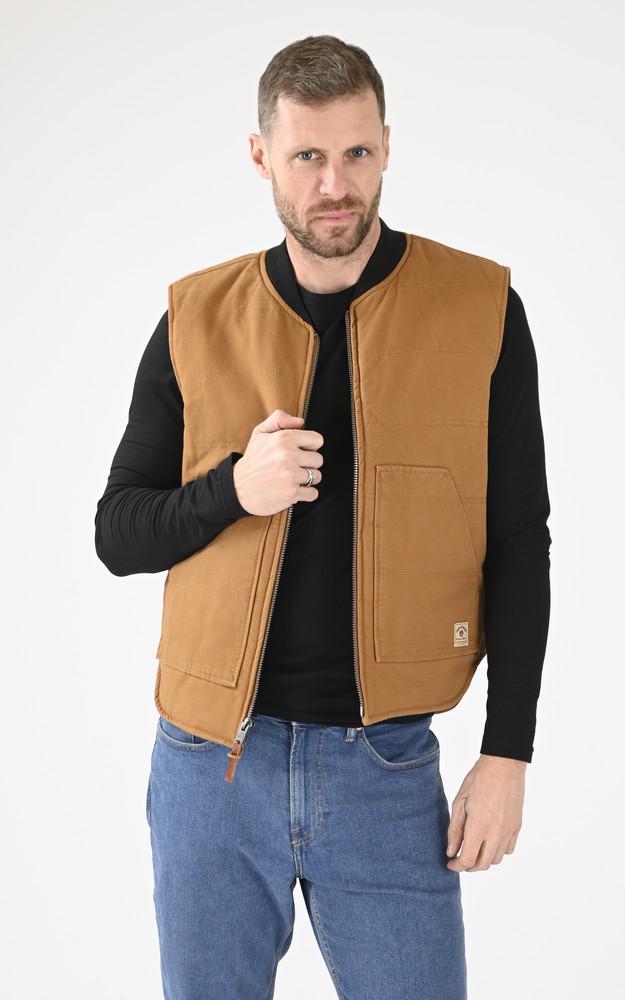 la canadienne Veste sans manches en coton Work cognac