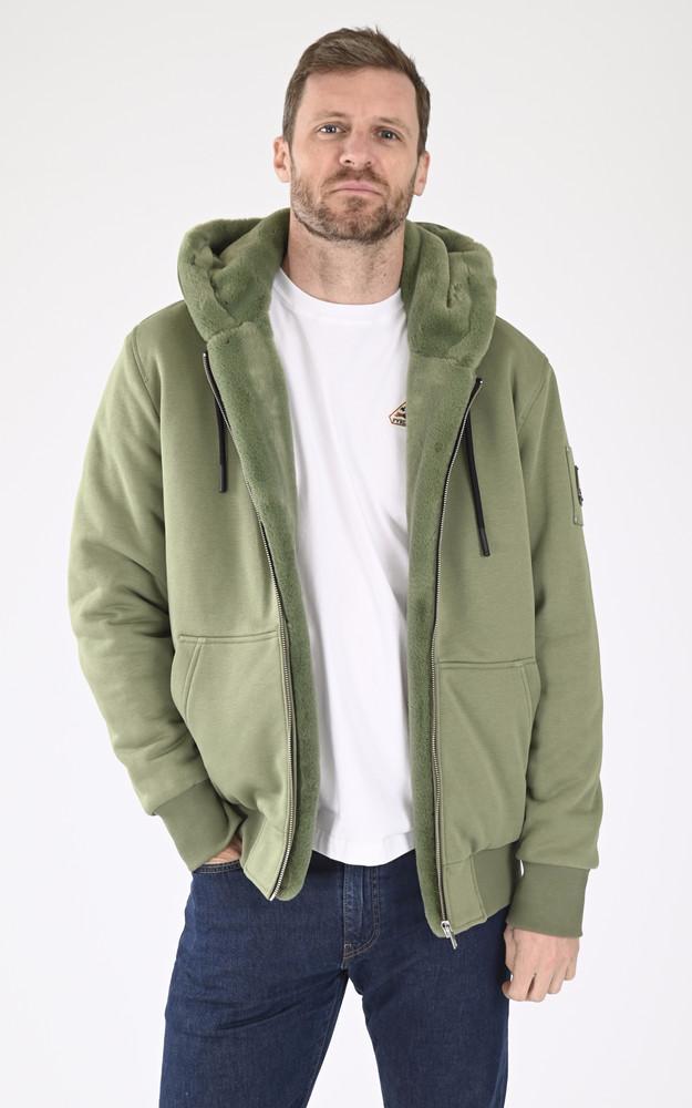 la canadienne Veste zippée fourrée Classic Bunny kaki