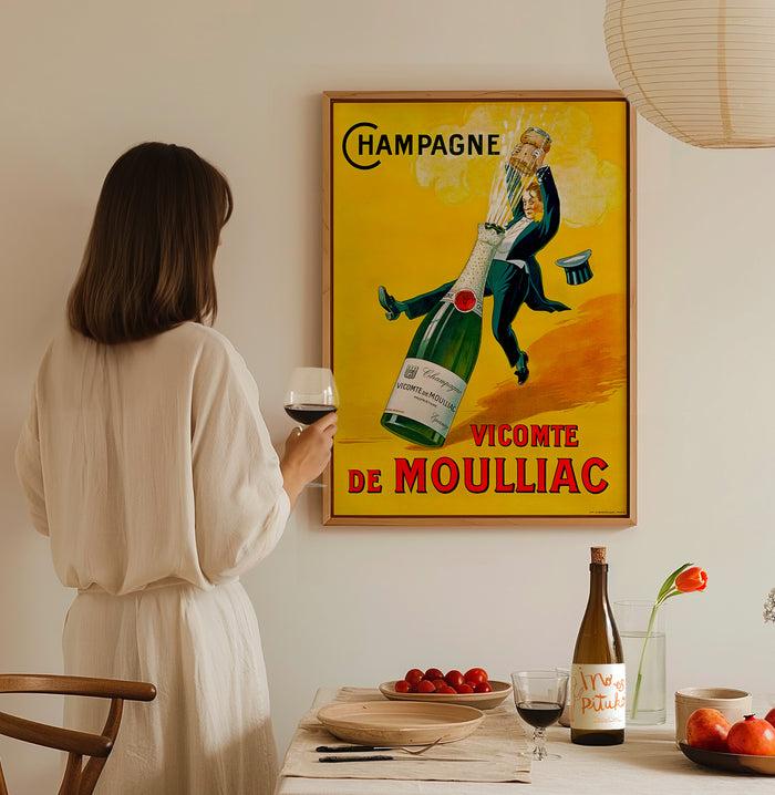 la carte des vins s'il vous plaît Affiche "Champagne Vicomte de Moulliac"