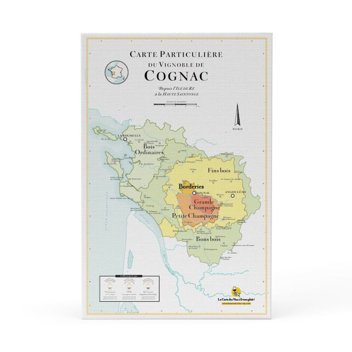 la carte des vins s'il vous plaît Carte de Cognac sur toile la carte des vins s'il vous plaît Carte de Cognac sur toile