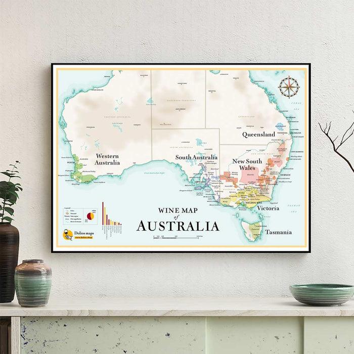la carte des vins s'il vous plaît Carte des Vins d'Australie (Wine Map of Australia)