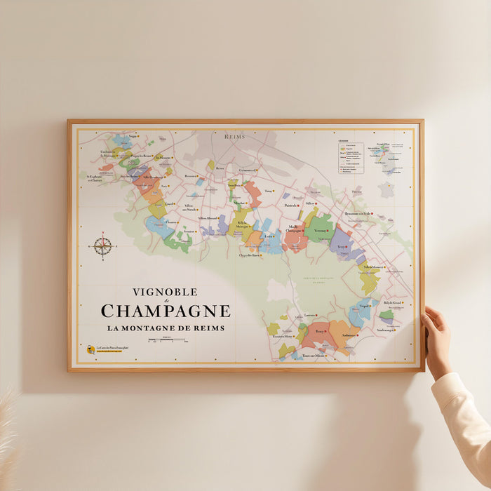 la carte des vins s'il vous plaît Carte du vignoble de la Montagne de Reims (Champagne)