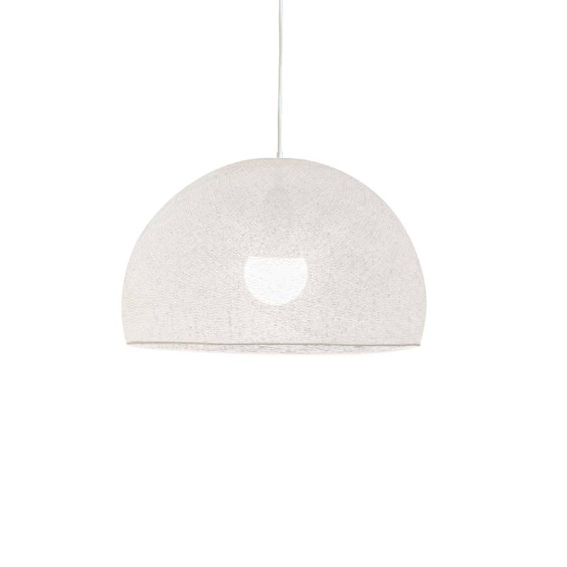 La Case De Cousin Paul Abat-jour Coupole Blanc 50 Et Sa Suspension Simple