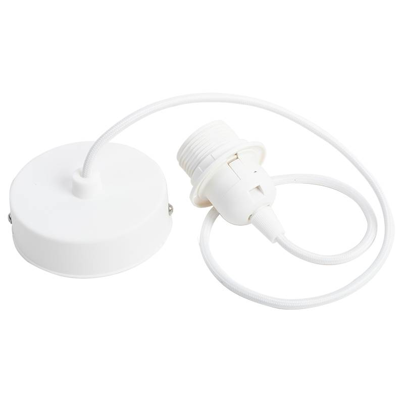 La Case De Cousin Paul Abat-jour Coupole Blanc 67 Avec Suspension Simple