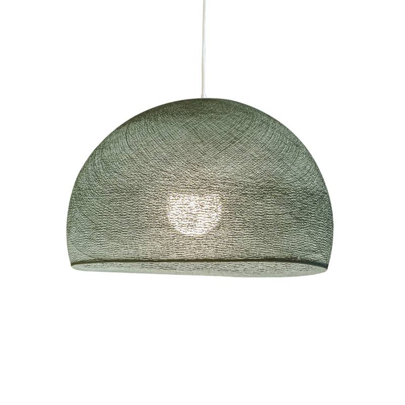 La Case De Cousin Paul Abat-jour Coupole Vert De Gris 67 Avec Suspension Simple