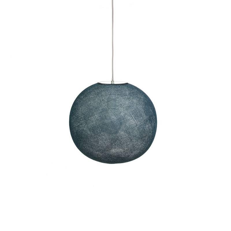 La Case De Cousin Paul Abat-jour Design Globe Light Bleu Pétrole Ø 36cm