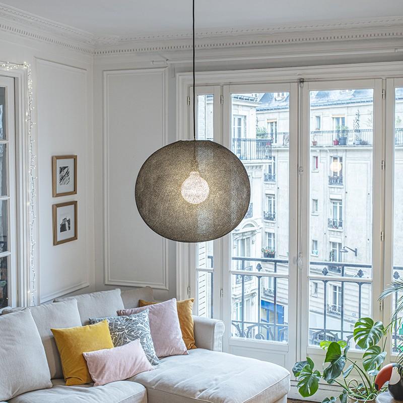 La Case De Cousin Paul Abat-jour Design Globe Light XL Anthracite Ø 50cm