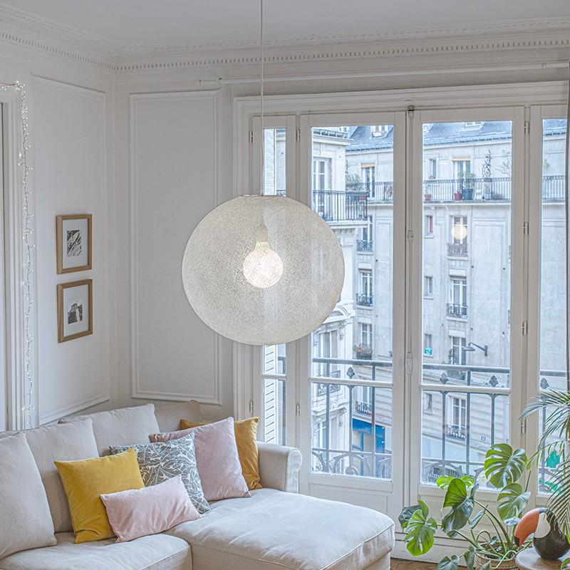La Case De Cousin Paul Abat-jour Design Globe Light XL Blanc Ø 50cm