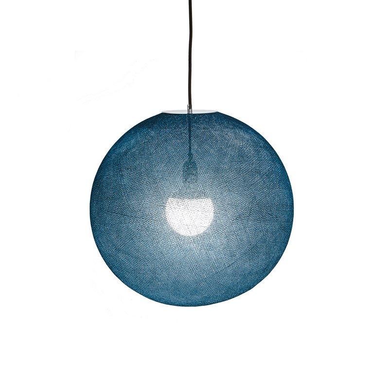 La Case De Cousin Paul Abat-jour Design Globe Light XL Bleu Pétrole Ø 50cm