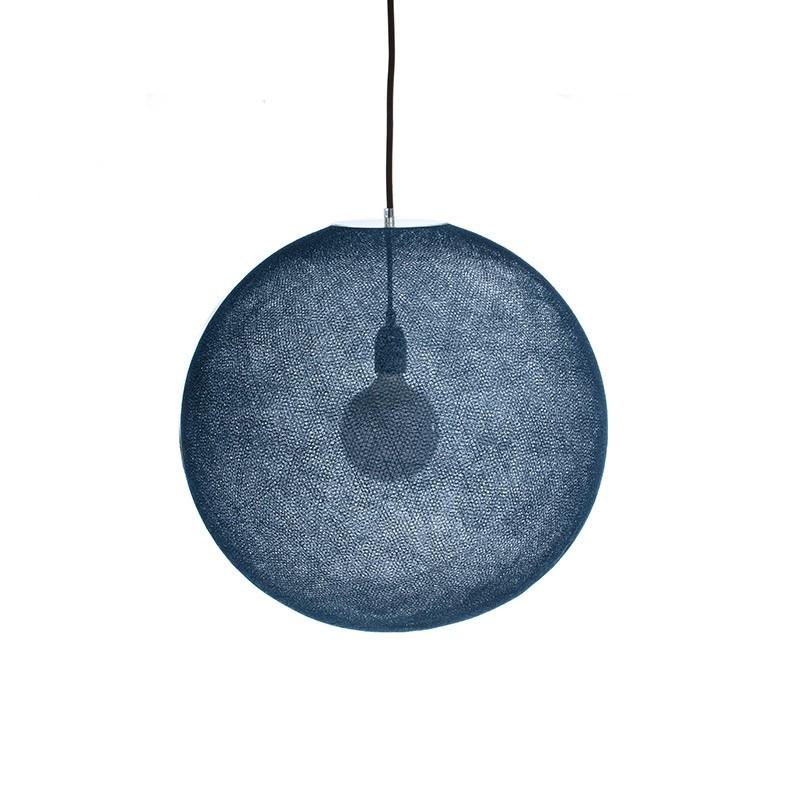 la case de cousin paul Abat-jour Design Globe Light XL Bleu pétrole Ø 50cm