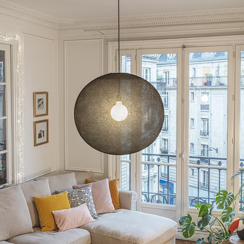 La Case De Cousin Paul Abat Jour Design Globe Light XXL Anthracite Ø 67cm