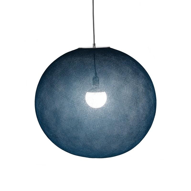 La Case De Cousin Paul Abat Jour Design Globe Light XXL Bleu Pétrole Ø 67cm