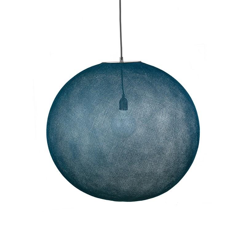 la case de cousin paul Abat jour design Globe Light XXL Bleu pétrole Ø 67cm