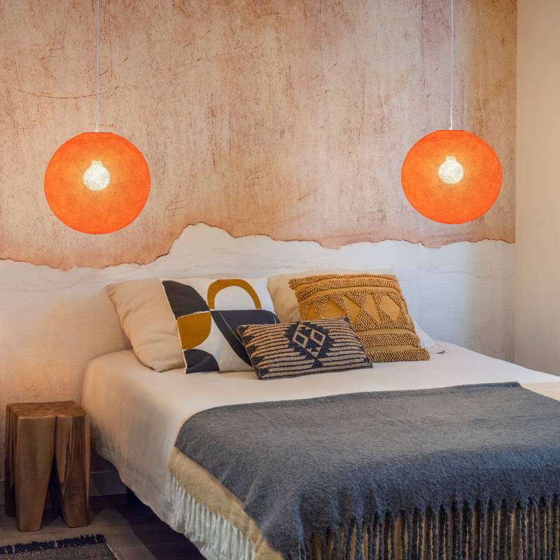 La Case De Cousin Paul Abat-jour Globe Orange Fifty