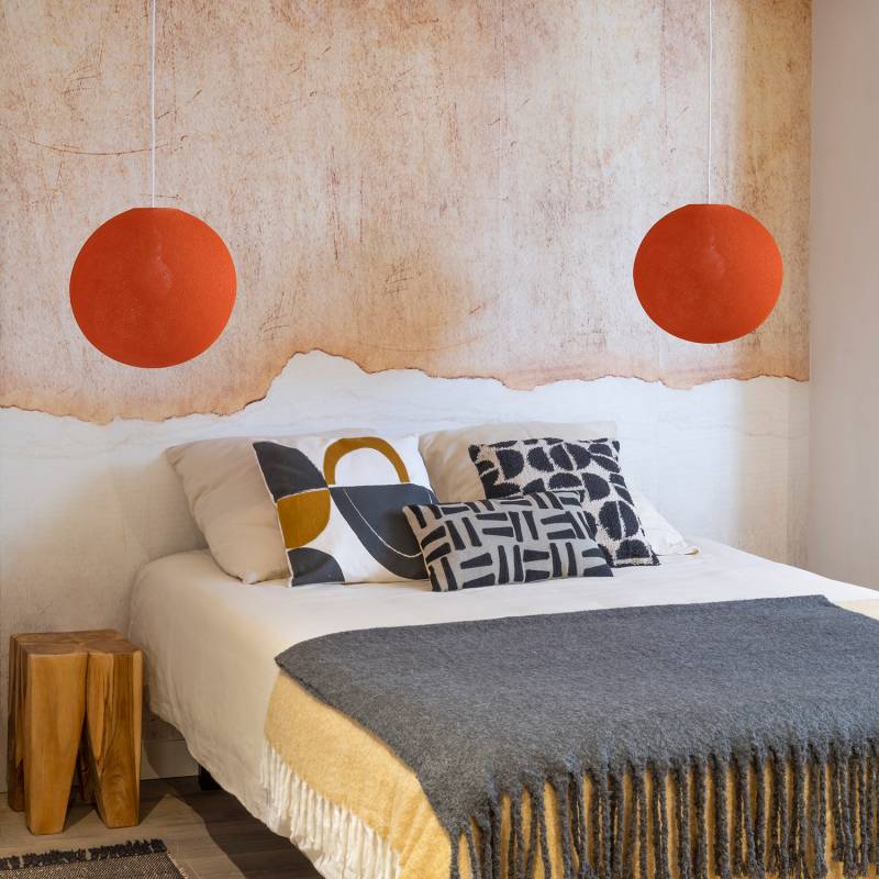 La Case De Cousin Paul Abat-jour Globe Orange Fifty