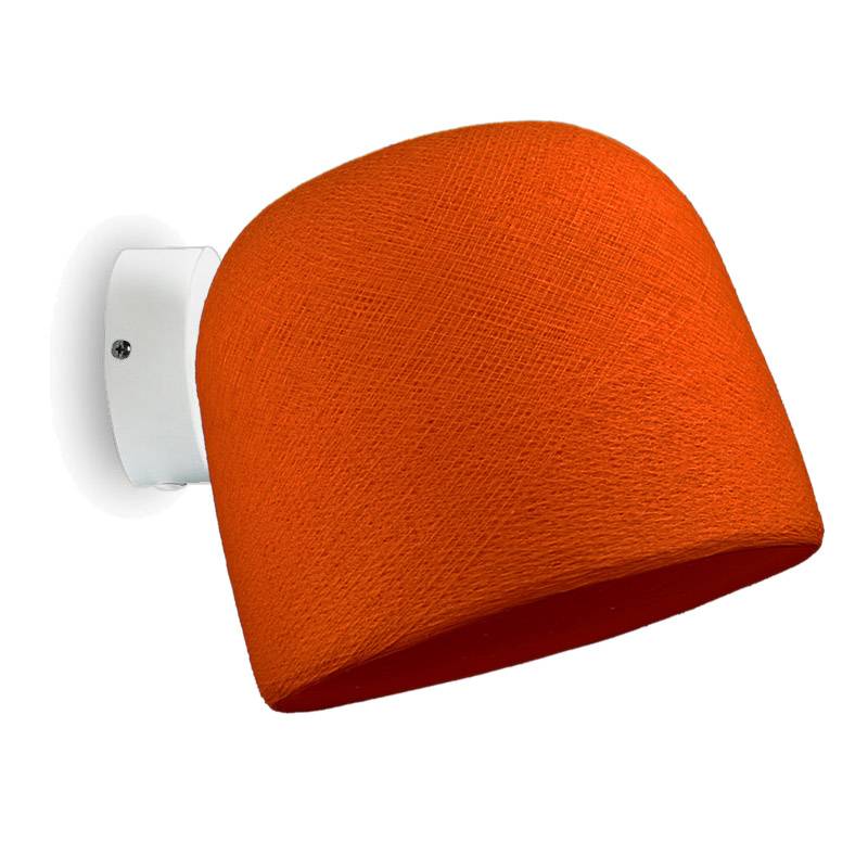la case de cousin paul Applique murale blanche Cloche orange fifty