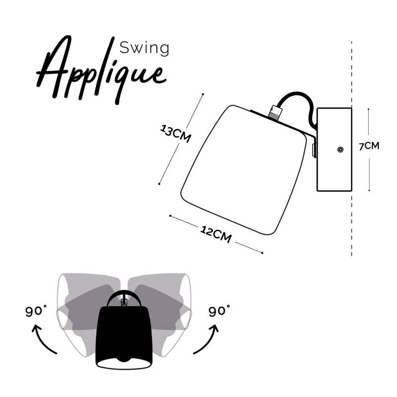 La Case De Cousin Paul Applique Murale Swing Bleu Paon
