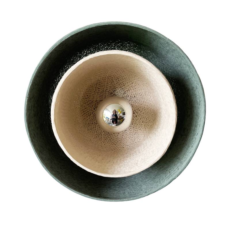 la case de cousin paul Applique murale Tulipe aimantée - vert de gris et écru