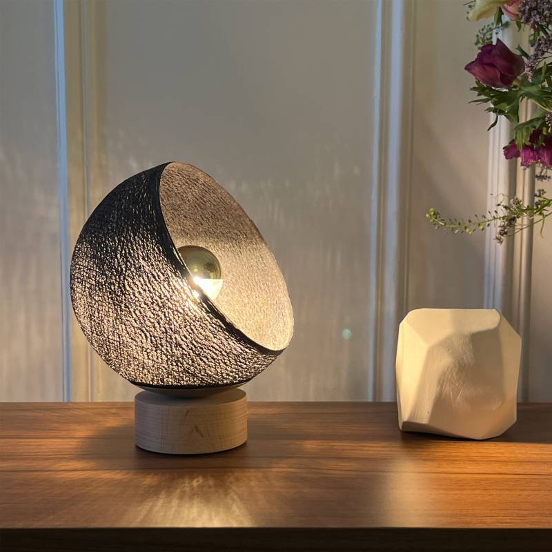 La Case De Cousin Paul Bebop Lampe De Table Avec Abat-jour à 360 Degrés Anthracite 17cm