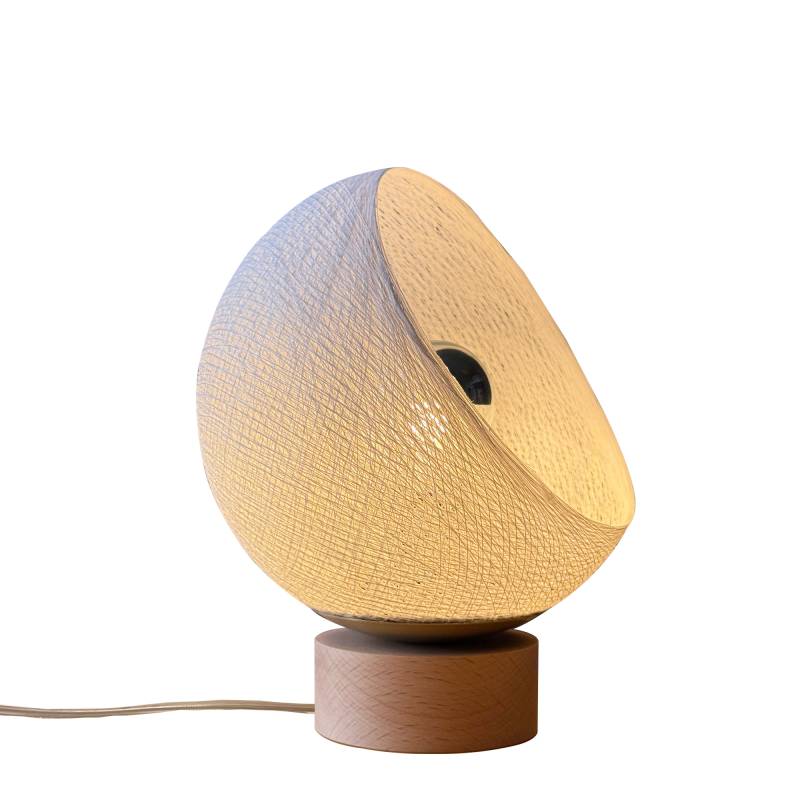La Case De Cousin Paul Bebop Lampe De Table Avec Abat-jour à 360 Degrés Blanc 17cm