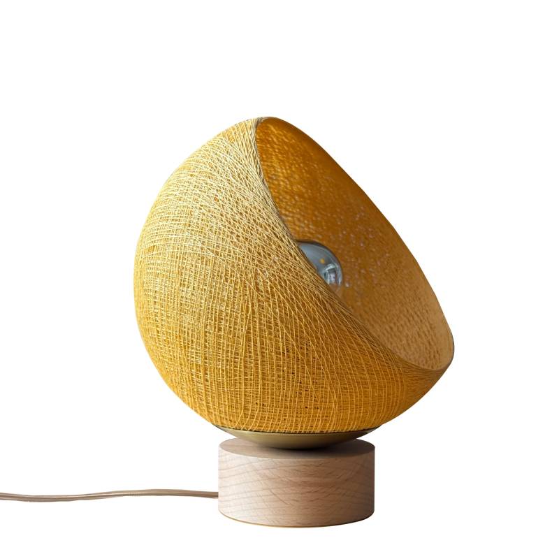 la case de cousin paul Bebop lampe de table avec abat-jour à 360 degrés camel 17cm