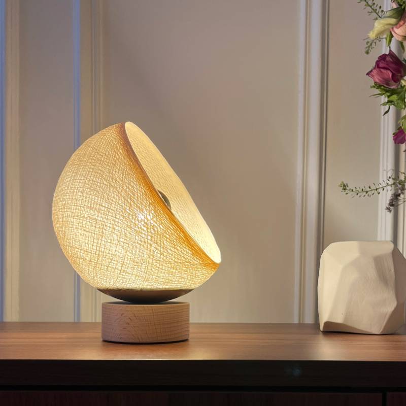 La Case De Cousin Paul Bebop Lampe De Table Avec Abat-jour à 360 Degrés écru 17cm