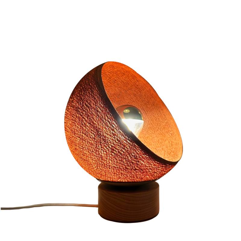 La Case De Cousin Paul Bebop Lampe De Table Avec Abat-jour à 360 Degrés Havane 17cm