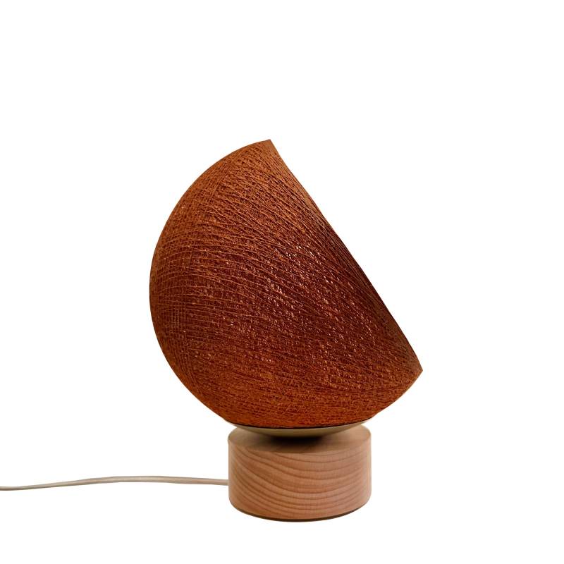 La Case De Cousin Paul Bebop Lampe De Table Avec Abat-jour à 360 Degrés Havane 17cm