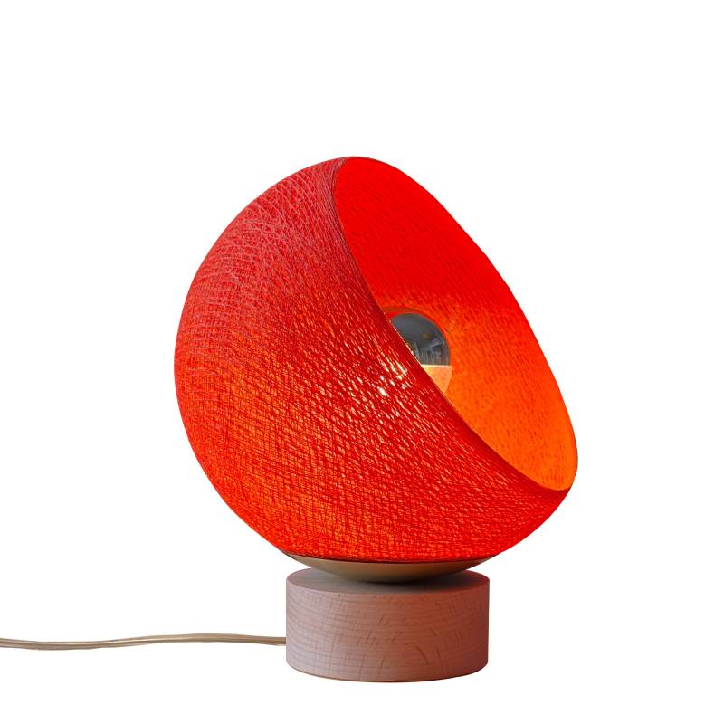 La Case De Cousin Paul Bebop Lampe De Table Avec Abat-jour à 360 Degrés Orange Fifty 17cm