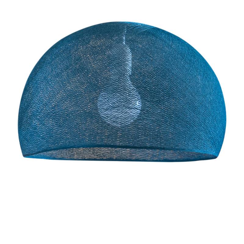 la case de cousin paul Abat-jour Coupole Bleu Paon