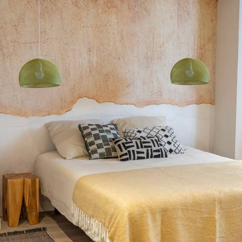 La Case De Cousin Paul Abat-jour Coupole Kaki