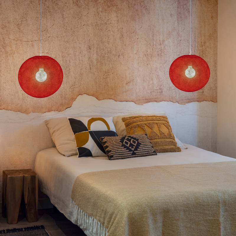 La Case De Cousin Paul Abat-jour Globe Rouge