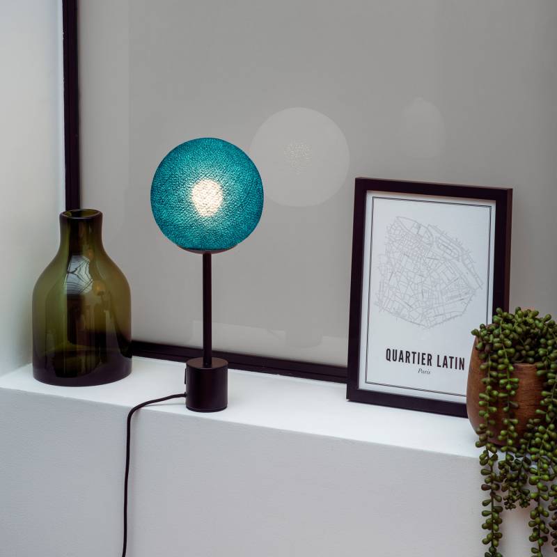 La Case De Cousin Paul Lampe APAPA Bleu Paon