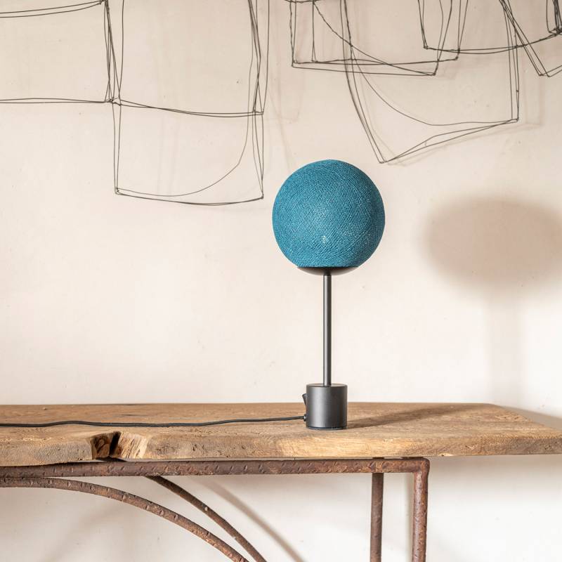 La Case De Cousin Paul Lampe APAPA Bleu Paon