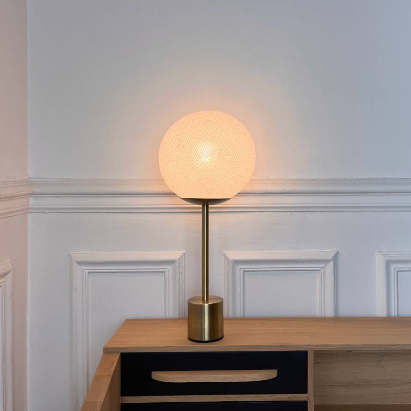 La Case De Cousin Paul Lampe APAPA Laiton - Blanc